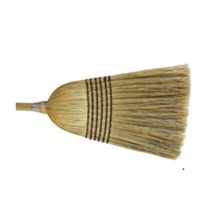 GORDON BRUSH Milwaukee Dustless Brush 438100 6 Sew; Warehouse Style Natural Corn Broom; Case Of 12 438100